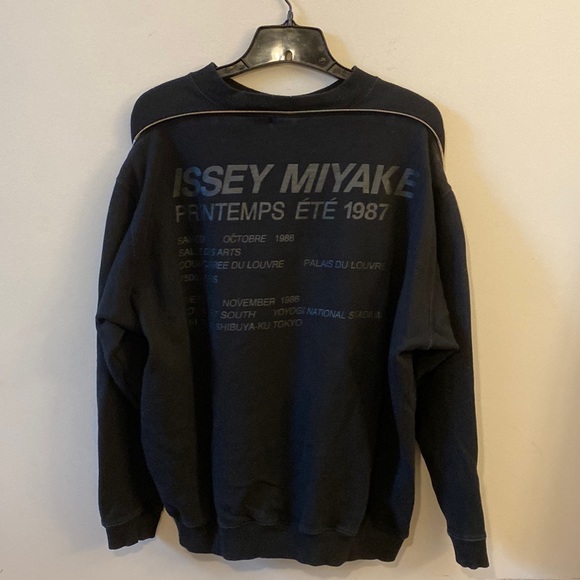 Issey Miyake Other - ISSEY MIYAKE | Vintage Black Printemps 1987 cotton zipper sweatshirt Men size M